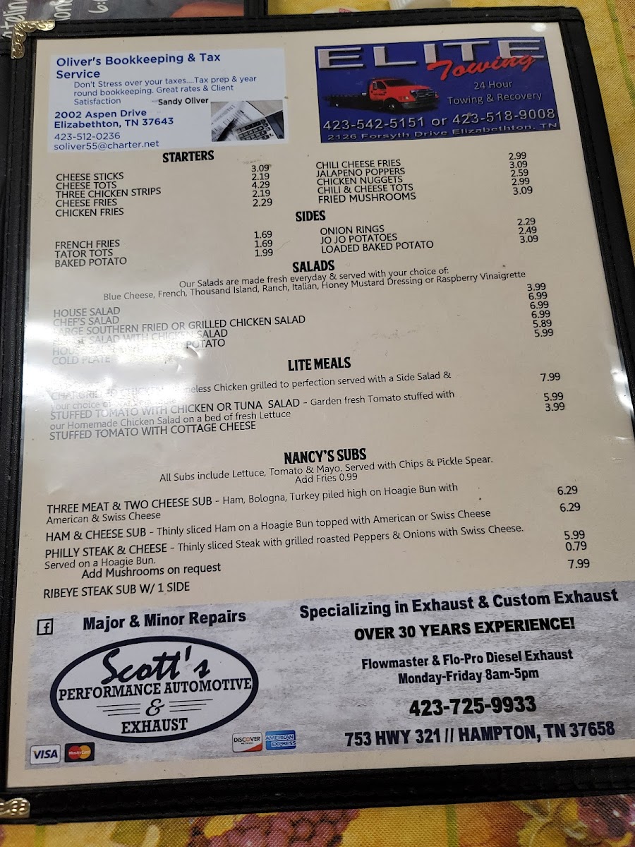 Wayne & Nancy Family Restaurant Menu - Image 3